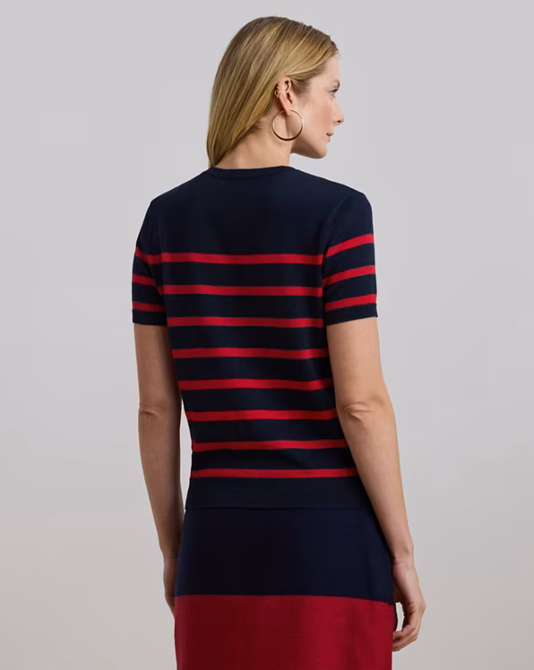 Striped Short-Sleeve Jumper