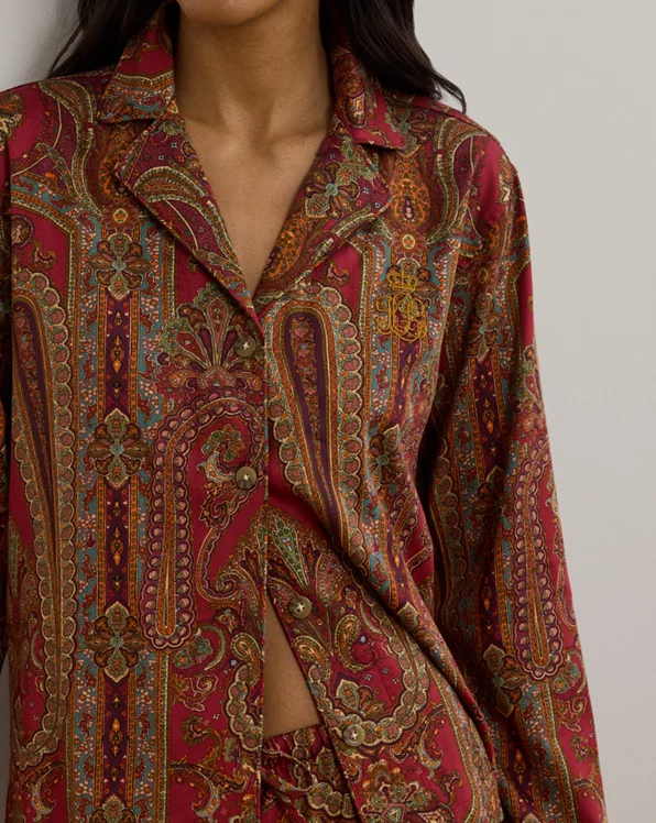 Paisley Sateen Sleep Set