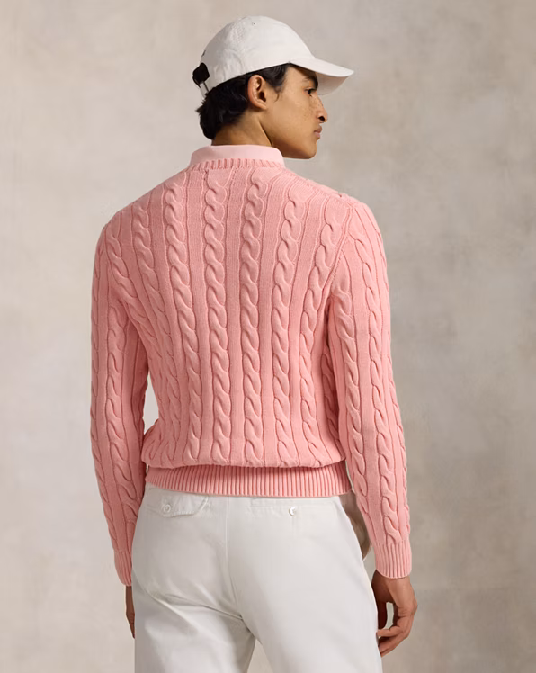 Cable-Knit Mineral-Dyed Cotton Jumper
