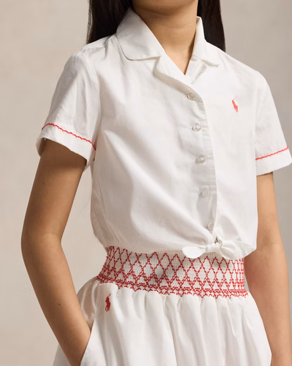 Cotton Poplin Boxy Top & Skirt Set
