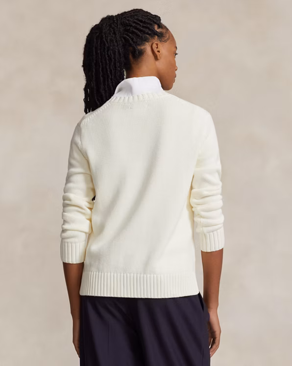 Polo Bear Cotton Crewneck Jumper