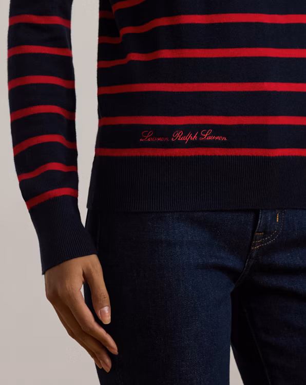Striped Cotton-Blend Jumper