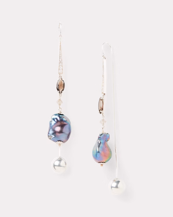 Sterling Silver Pearl Threader Earrings