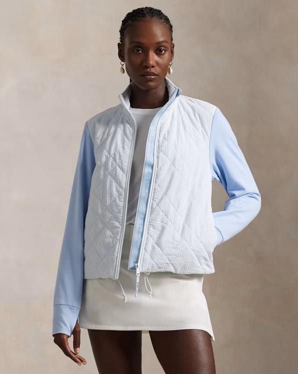 Hybrid Quilted-Panel Zip Jacket