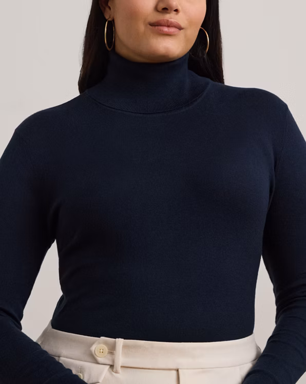 Silk-Blend Roll Neck Jumper