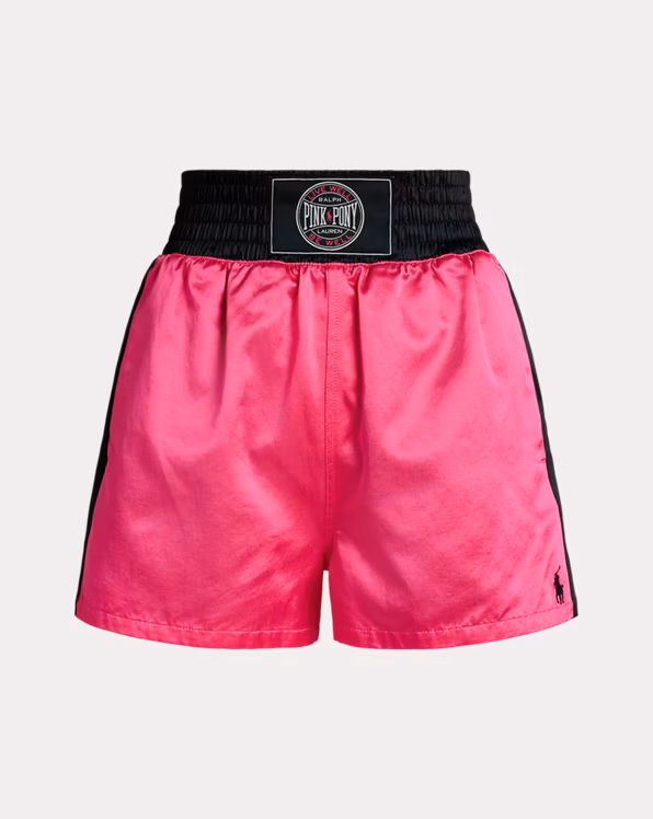 Pink Pony Satin Boxing Short
