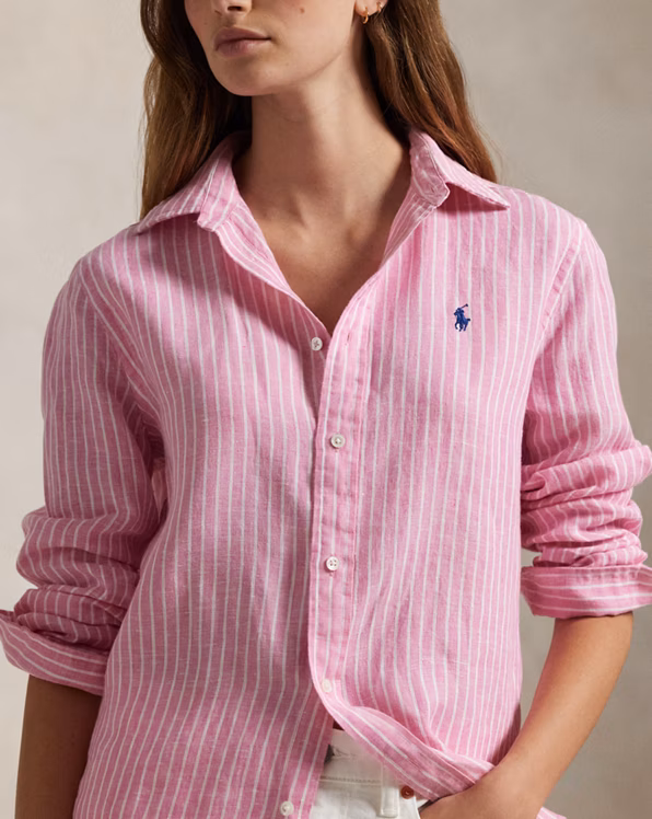 Classic Fit Striped Linen Shirt