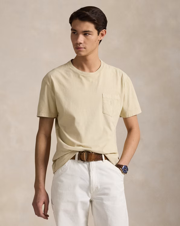 Custom Slim Mineral-Dyed Pocket T-Shirt