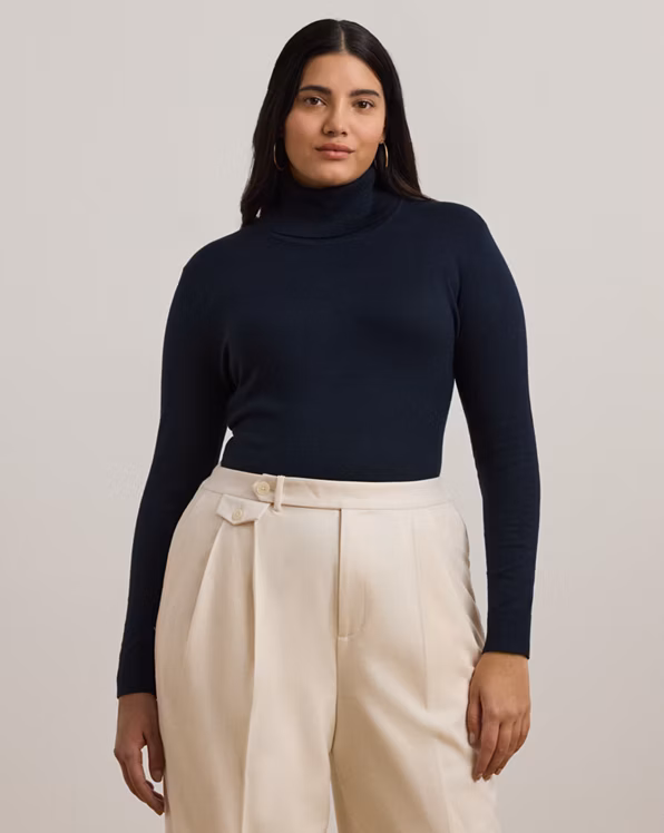 Silk-Blend Roll Neck Jumper