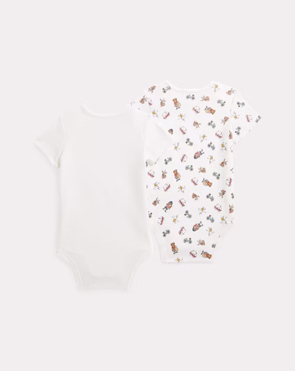 Polo Bear Cotton Bodysuit 2-Pack