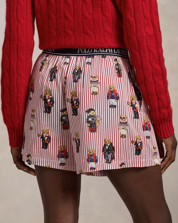 Polo Bear Striped Cotton Boxer