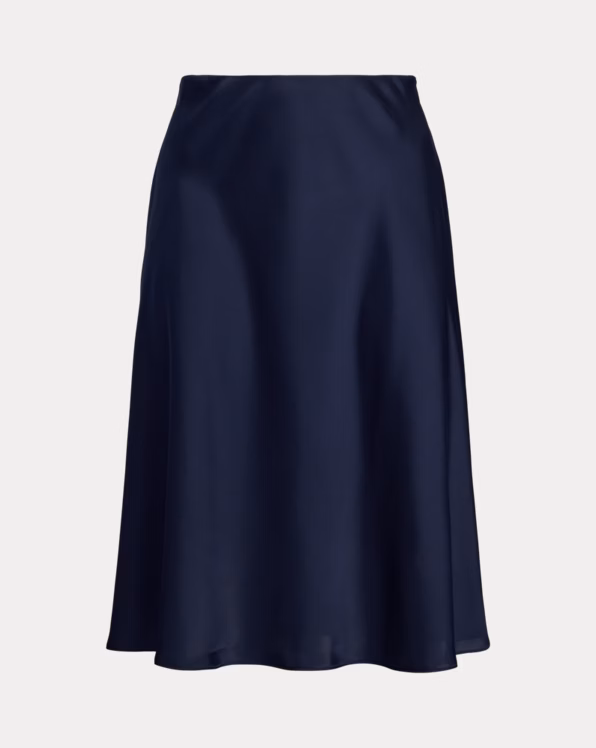 Satin Charmeuse Midi Skirt