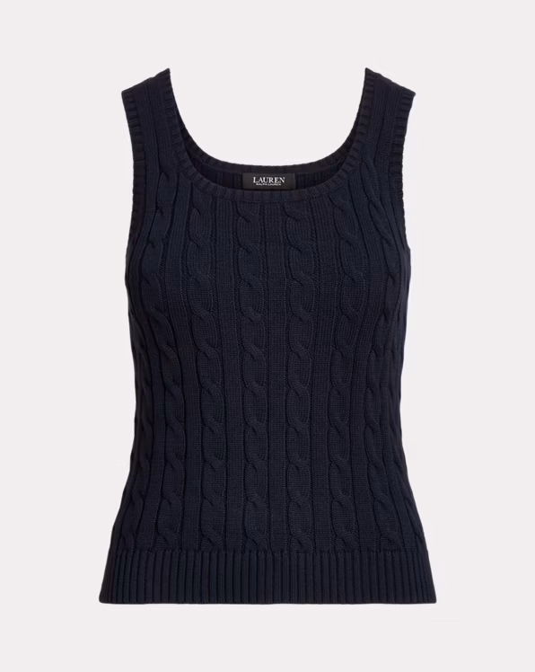 Cable-Knit Sleeveless Jumper