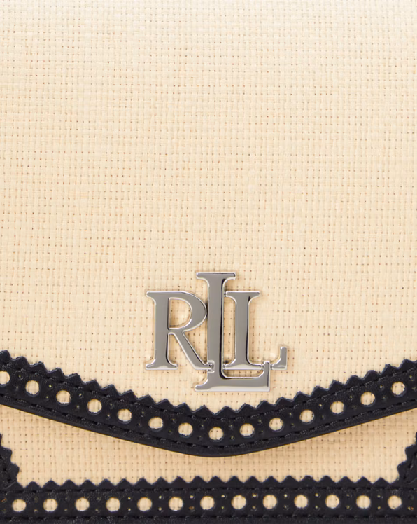 Straw & Leather Medium Sawyer Bag