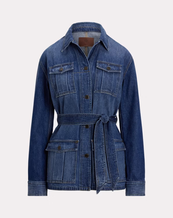 Belted Denim Shirt Jacket