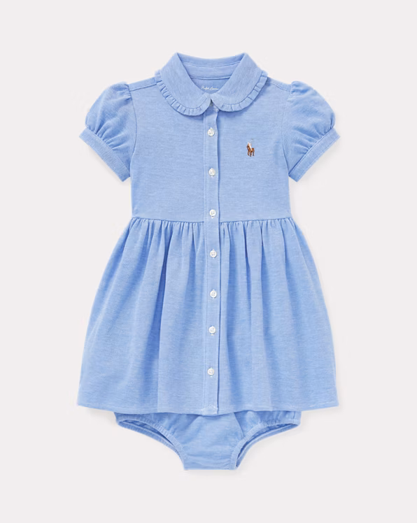 Knit Mesh Oxford Dress & Bloomer