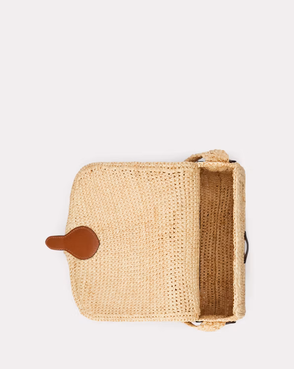 Raffia Medium Colbie Messenger Crossbody