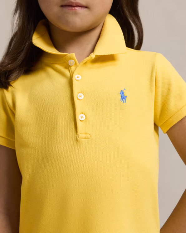 Stretch Mesh Polo Dress