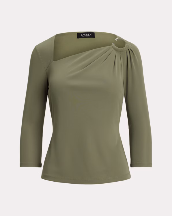 Stretch Jersey Asymmetrical Top