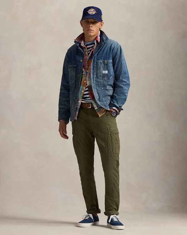 Slim Fit Canvas Cargo Pants