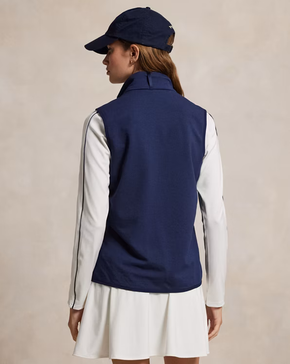 Hybrid Quilted-Front Zip Gilet