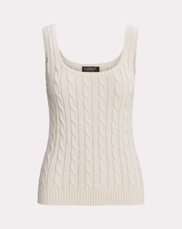 Cable-Knit Sleeveless Jumper