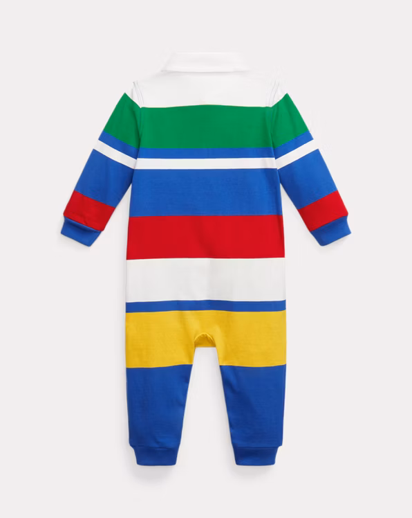 Striped Cotton Jersey Rugby Coverall
