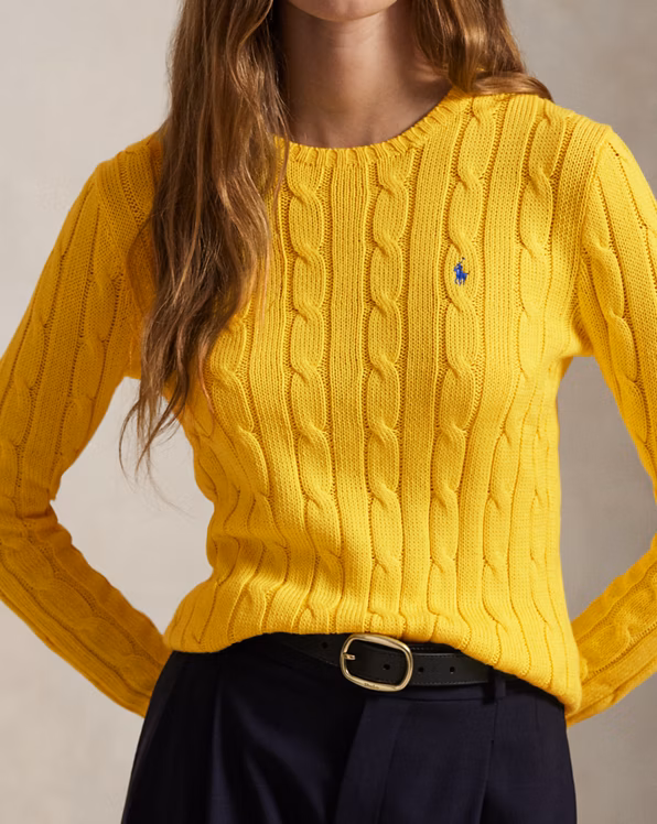 Cable-Knit Cotton Crewneck Jumper