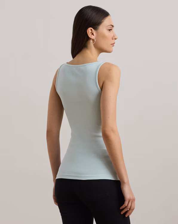 Stretch Cotton Tank Top