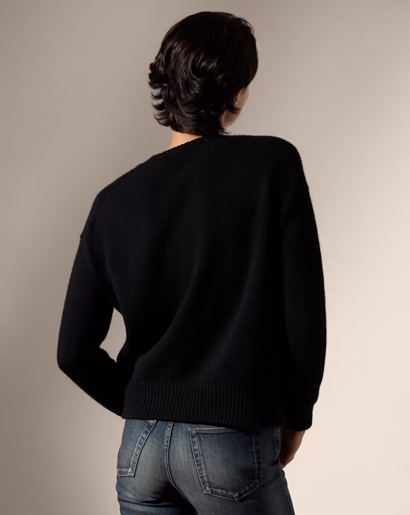 Embroidered Crest Cashmere Jumper