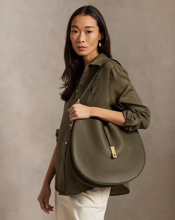 Polo ID Leather Large Shoulder Bag