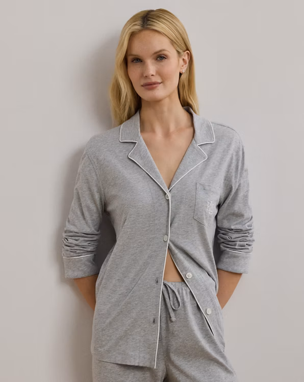 Knit Cotton-Blend Sleep Set