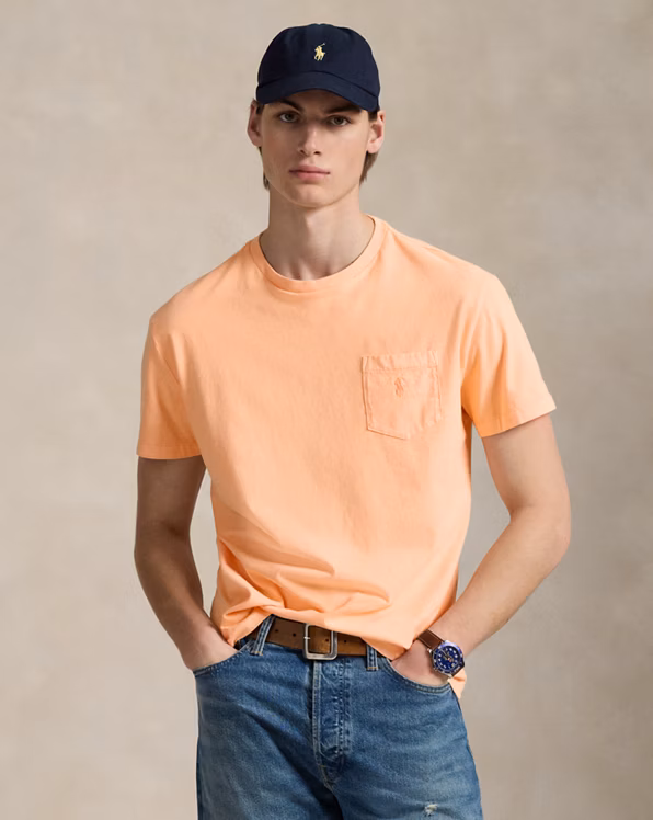 Custom Slim Mineral-Dyed Pocket T-Shirt