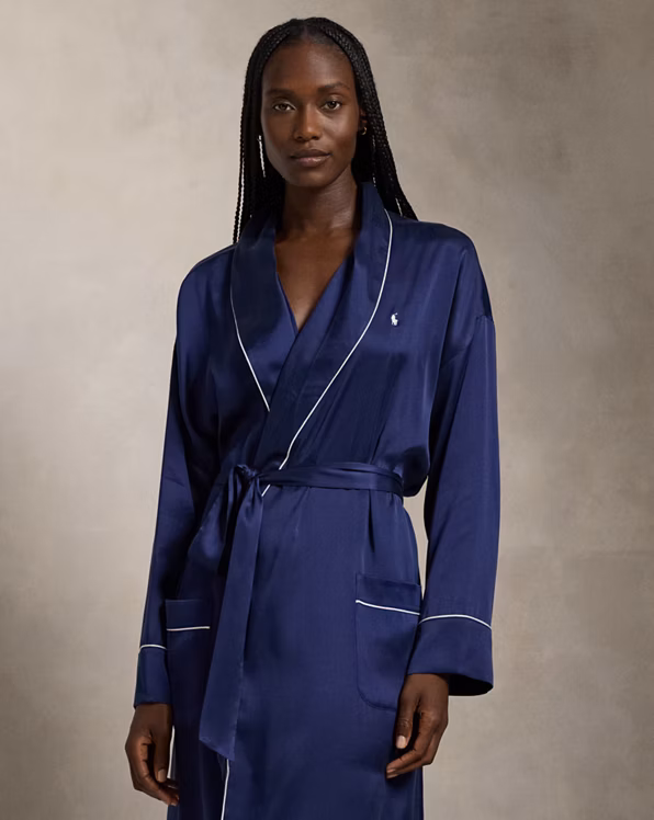 Stretch Silk Bath Robe