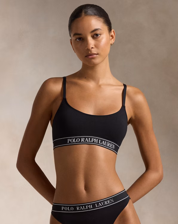 Repeat-Logo Scoop Cropped Tank