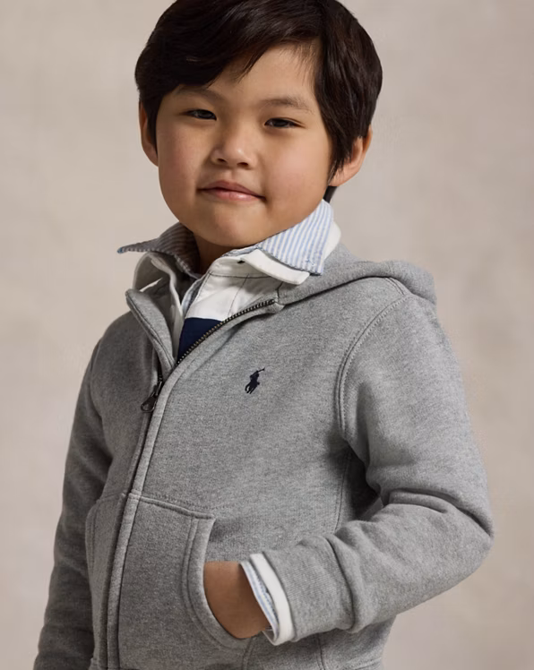 Cotton-Blend-Fleece Hoodie