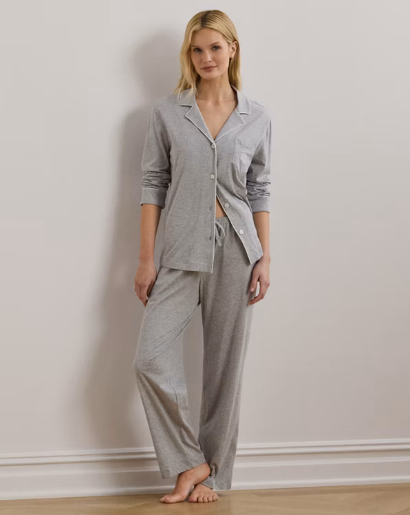 Knit Cotton-Blend Sleep Set