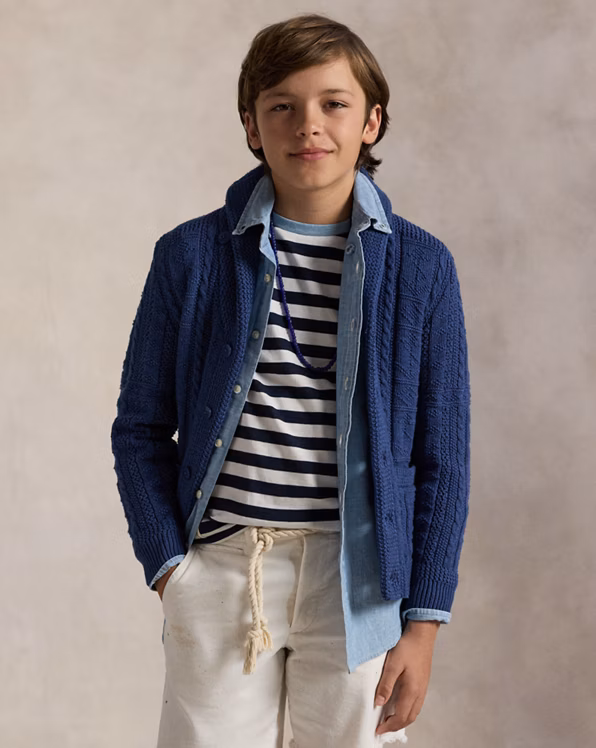Anchor Cotton Shawl Cardigan