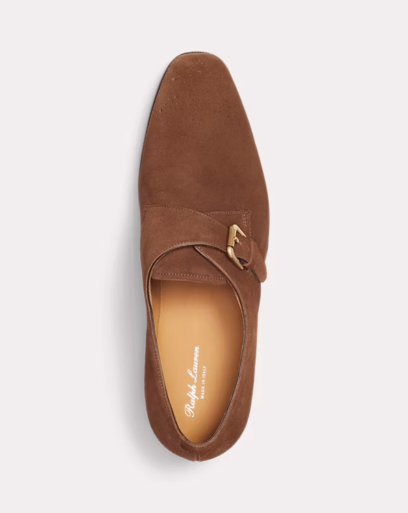 Darnell Calf-Suede Monk-Strap Shoe
