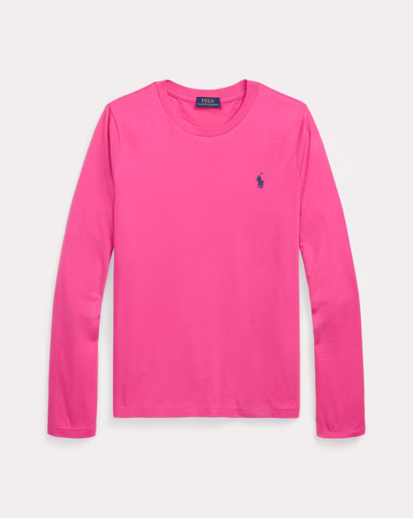 Long-Sleeve Jersey Crewneck T-Shirt