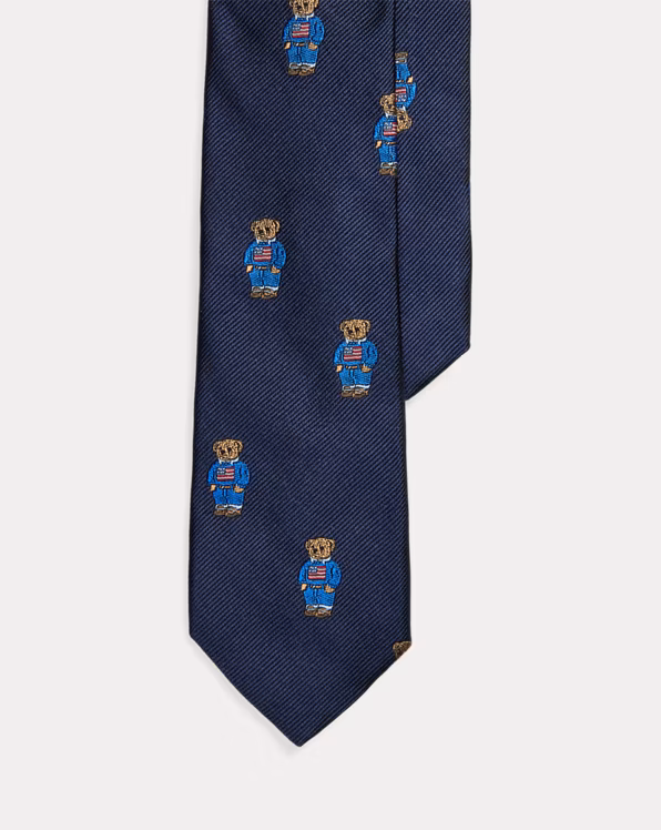 Polo Bear Silk Twill Tie