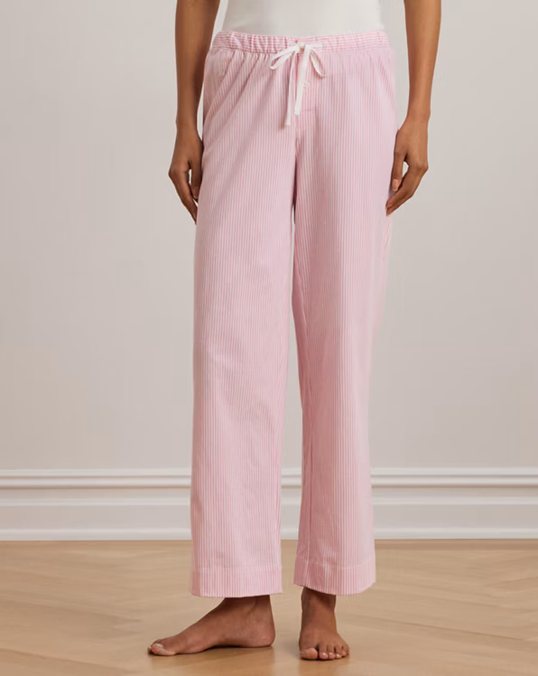Striped Cotton Jersey Pajama Pant