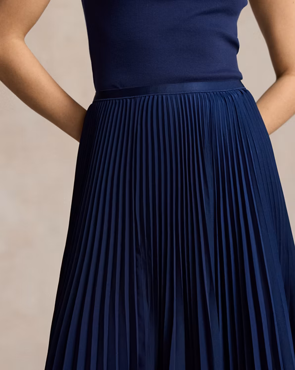 Pleated Georgette Skirt