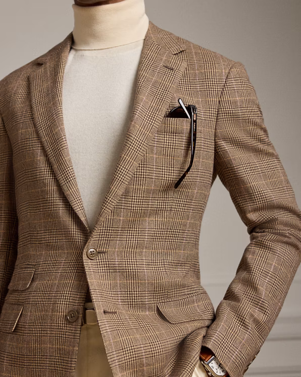 Kent Handmade Glen Plaid Suit Jacket
