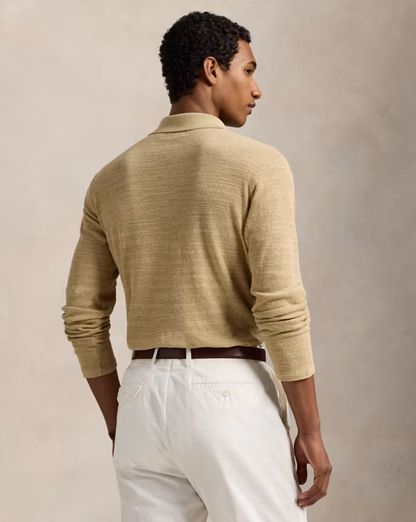 Textured Cotton-Linen Shirt Jumper