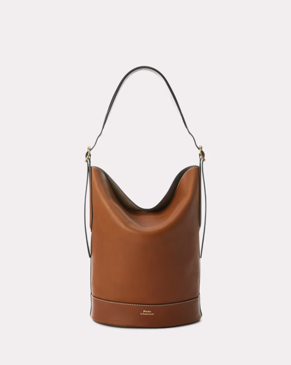Leather Bellport Bucket Bag