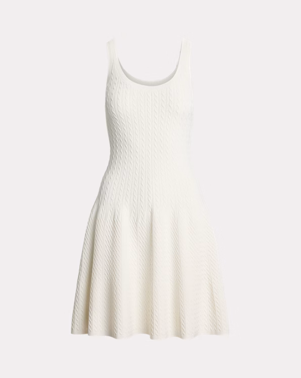 Cable-Knit Sleeveless Jumper Dress
