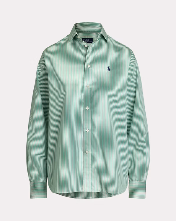 Relaxed Fit Striped Cotton Shirt