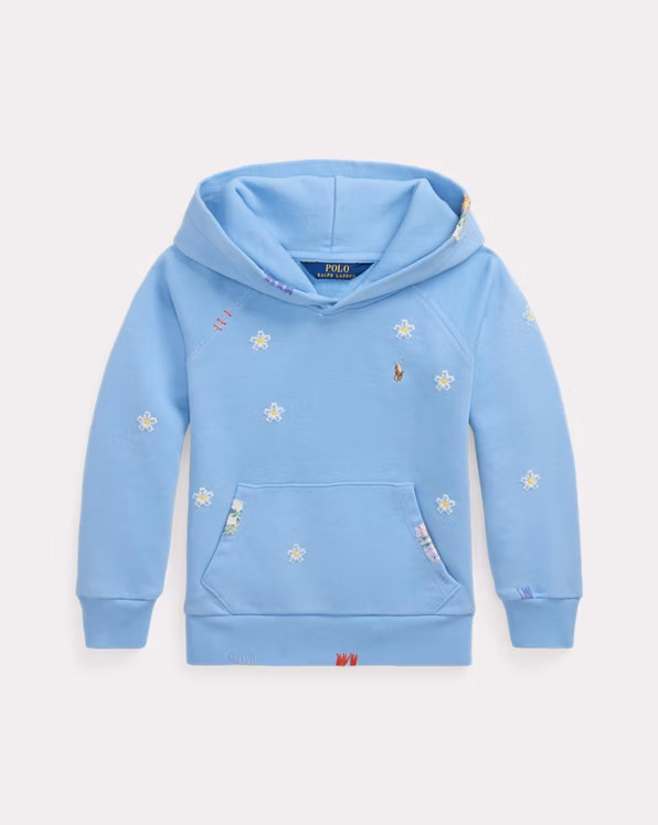 Floral Cotton Terry Hoodie