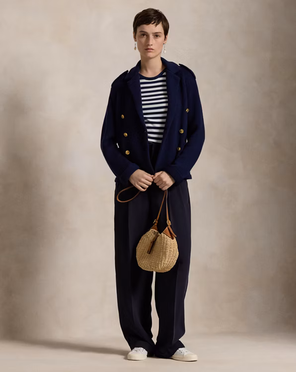 Double-Breasted Wool Jumper Blazer